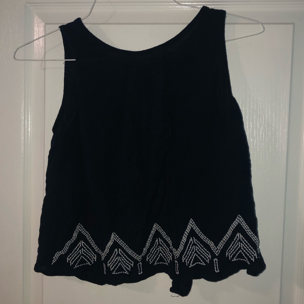 Open Back Navy LA Hearts tank top